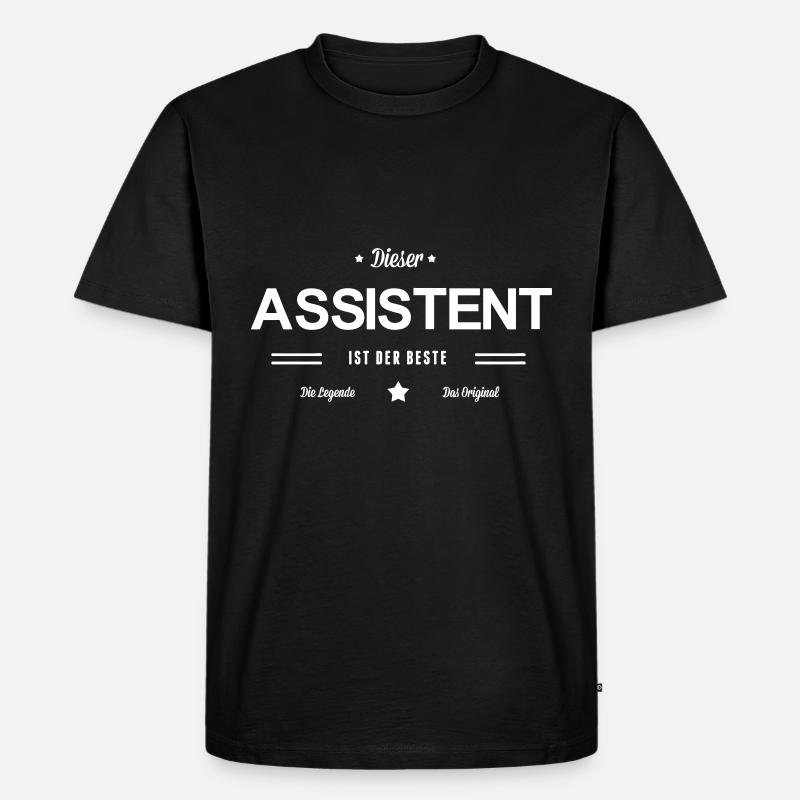 Bester Assistent - Männer Premium Bio T-Shirt - Schwarz