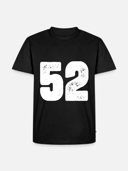 52 Maillot numéro - T-shirt Premium bio Homme - noir