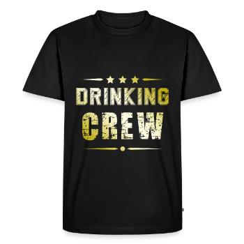 Équipage de consommation d’alcool - T-shirt Premium bio Homme - noir - Devant - Nico (187cm)