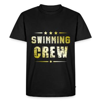 Équipage de natation - T-shirt Premium bio Homme - noir - Devant - Nico (187cm)