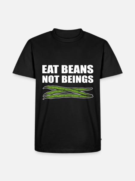 Vegetarisches Leben Vegetarier - Männer Premium Bio T-Shirt - Schwarz