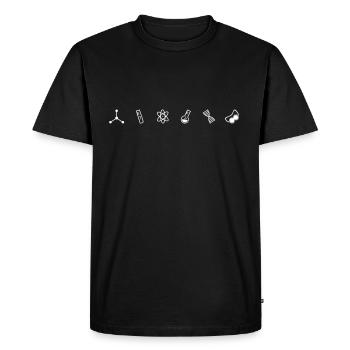 Science Symbols - Men's Premium Organic T-Shirt - black - Front - Nico (187cm)