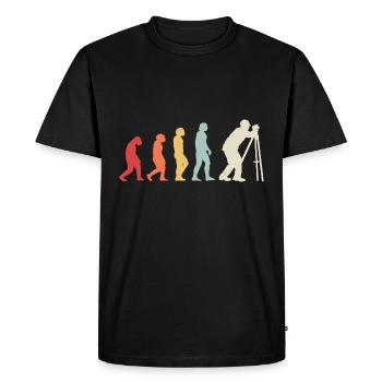 Vermesser Vermessungstechniker Vintage Evolution - Männer Premium Bio T-Shirt - Schwarz - Vorne - Nico (187cm)