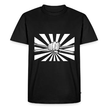 Batteurs Baguettes Batteurs - T-shirt Premium bio Homme - noir - Devant - Nico (187cm)