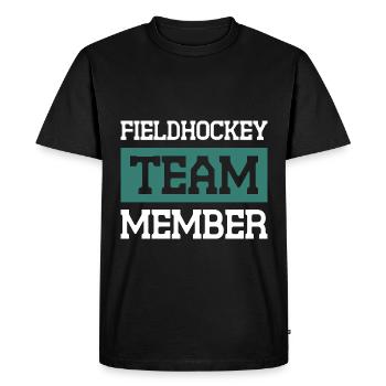 Équipe de hockey sur gazon - T-shirt Premium bio Homme - noir - Devant - Nico (187cm)