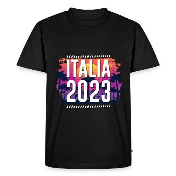 Italia 2023 - Men's Premium Organic T-Shirt - black - Front - Nico (187cm)
