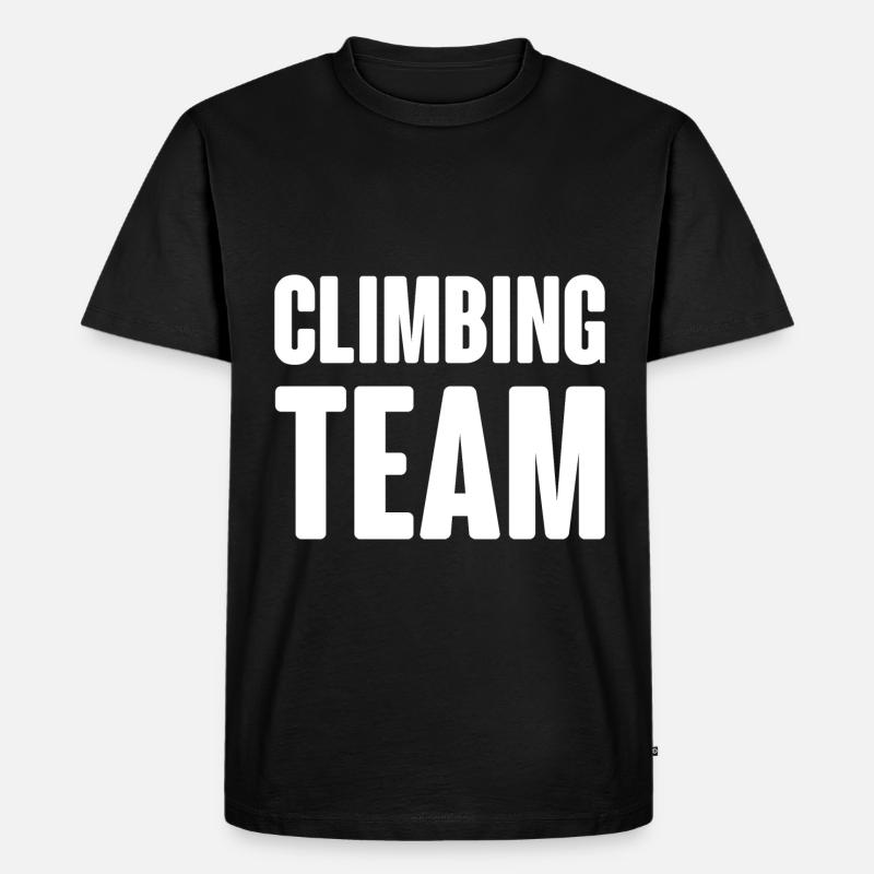 Climbing Team - Männer Premium Bio T-Shirt - Schwarz