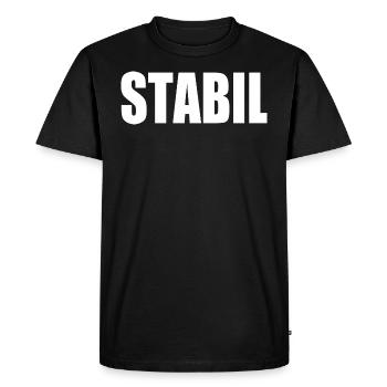 STABLE - T-shirt Premium bio Homme - noir - Devant - Nico (187cm)