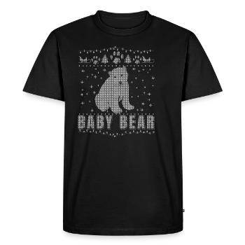 Partenaire familial Look papa maman bébé ours laid chemise - T-shirt Premium bio Homme - noir - Devant - Nico (187cm)