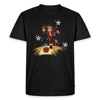 Santa Claus Plays Bowling - Christmas Bowling Team - T-shirt Premium bio Homme - noir - Devant - Nico (187cm)