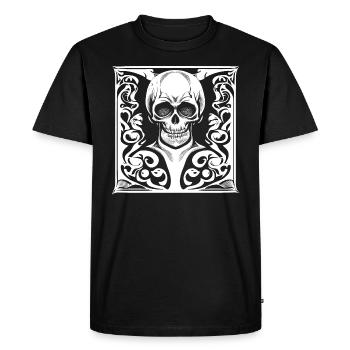 Halloween or horror skull - Men's Premium Organic T-Shirt - black - Front - Nico (187cm)