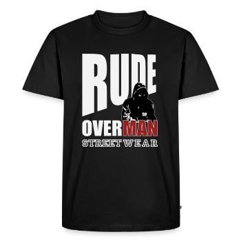 Rue grossière - T-shirt Premium bio Homme - noir - Devant - Nico (187cm)