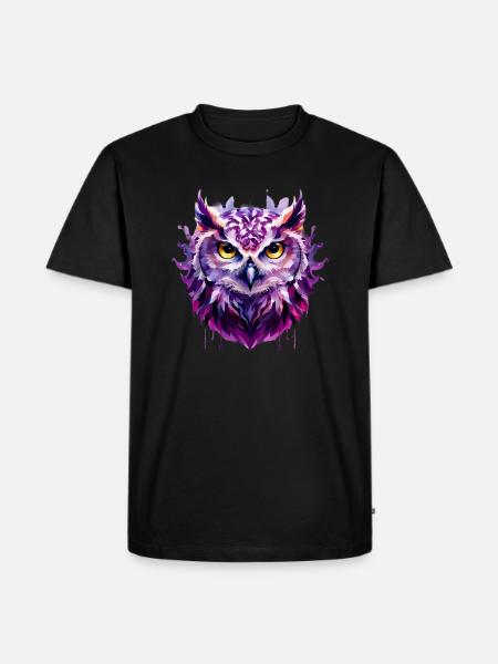 Owl - Men's Premium Organic T-Shirt - black