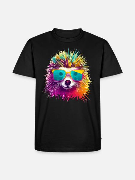 Eddy the porcupine - Men's Premium Organic T-Shirt - black