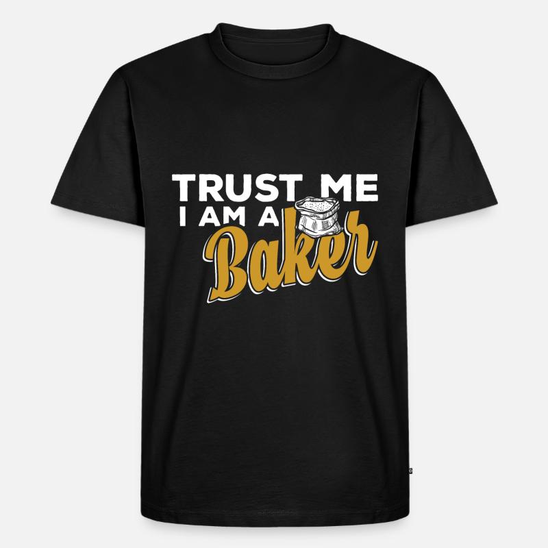 Bäcker backen - Männer Premium Bio T-Shirt - Schwarz