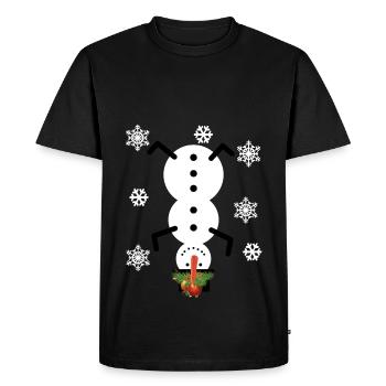 Noël moche - bonhomme de neige - T-shirt Premium bio Homme - noir - Devant - Nico (187cm)
