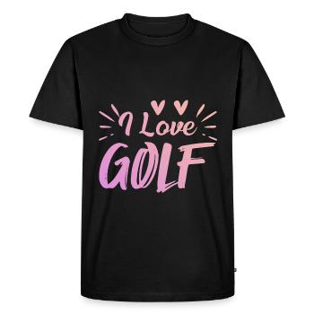 I love golf - Men's Premium Organic T-Shirt - black - Front - Nico (187cm)