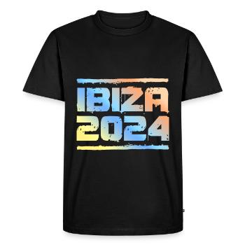 Ibiza 2024 Coloré - T-shirt Premium bio Homme - noir - Devant - Nico (187cm)