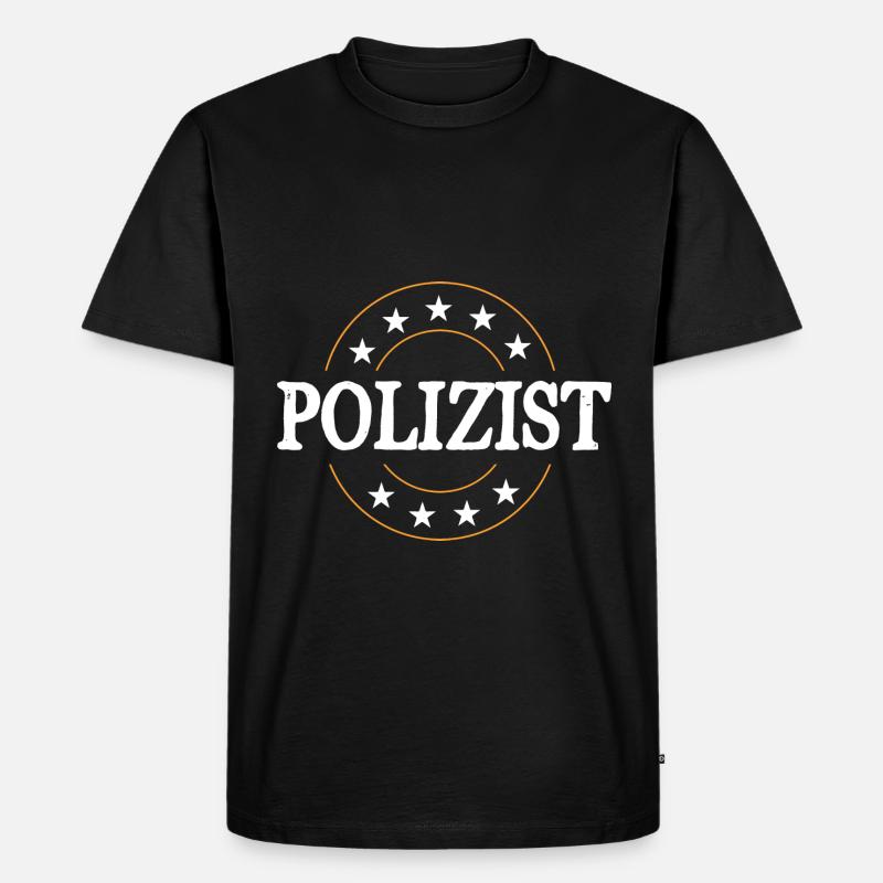 Polizist Beruf - Männer Premium Bio T-Shirt - Schwarz