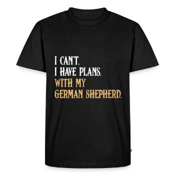 Je ne peux pas avoir de projets avec mon berger allemand GSD D - T-shirt Premium bio Homme - noir - Devant - Nico (187cm)