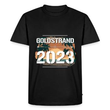 Golden Sands 2023 - Men's Premium Organic T-Shirt - black - Front - Nico (187cm)