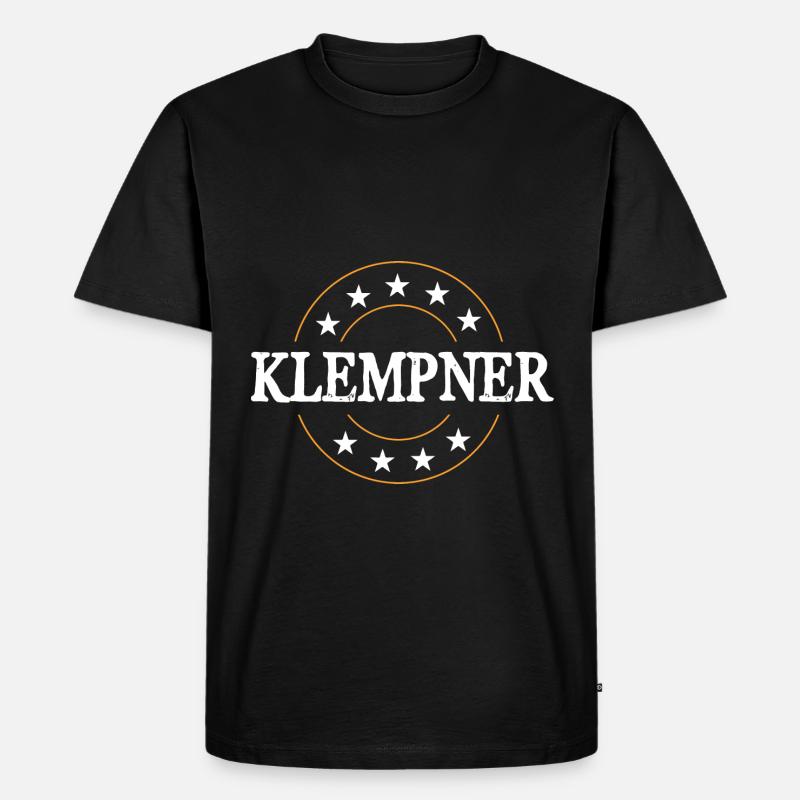 Klempner Beruf - Männer Premium Bio T-Shirt - Schwarz