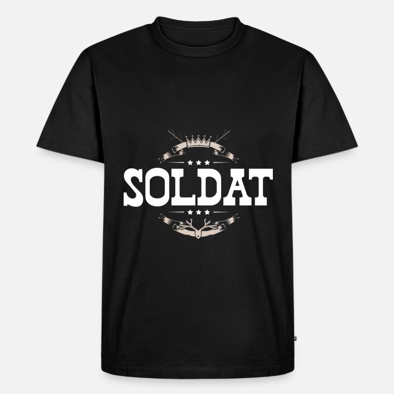 Soldat Beruf - Männer Premium Bio T-Shirt - Schwarz