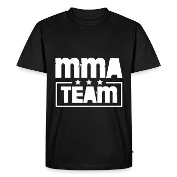 Équipe MMA Coloré - T-shirt Premium bio Homme - noir - Devant - Nico (187cm)