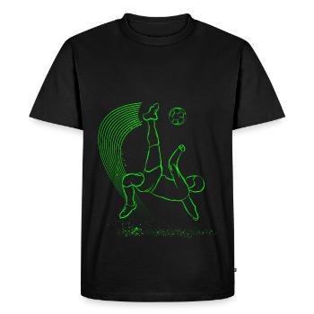 footballeur - T-shirt Premium bio Homme - noir - Devant - Nico (187cm)