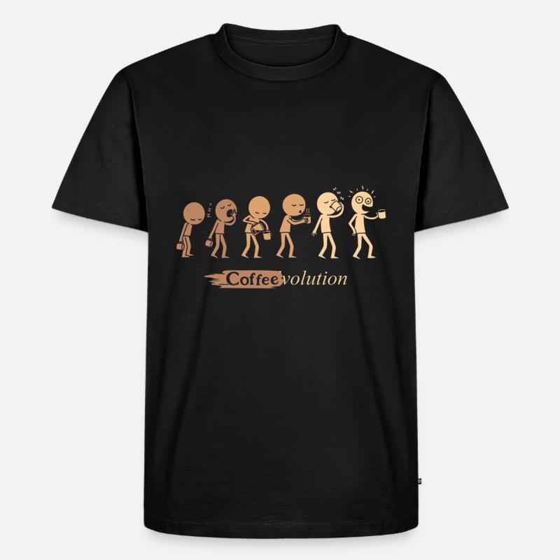 Coffeevolution - Männer Premium Bio T-Shirt - Schwarz