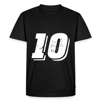 Symbole de 10 chiffres - T-shirt Premium bio Homme - noir - Devant - Nico (187cm)