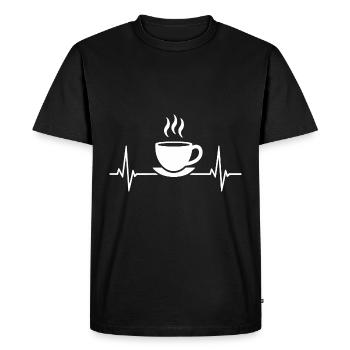Coffee Pulse Design Studio - T-shirt Premium bio Homme - noir - Devant - Nico (187cm)