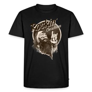 spreadmusic2015 T-Rex Hates Tuning - guitar rock - Männer Premium Bio T-Shirt - Schwarz - Vorne - Nico (187cm)