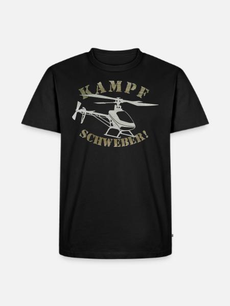 3D-Heli Modellflieger Kampfschweber-used - - Männer Premium Bio T-Shirt - Schwarz
