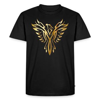 The Phoenix rising from the ashes - Men's Premium Organic T-Shirt - black - Front - Nico (187cm)