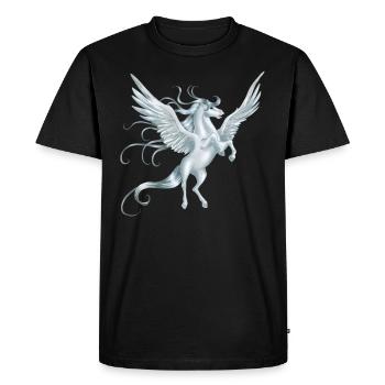 Pegasus aux ailes déployées - T-shirt Premium bio Homme - noir - Devant - Nico (187cm)