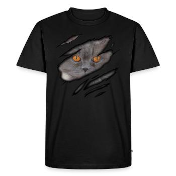 Cheveux longs britanniques en moi - T-shirt Premium bio Homme - noir - Devant - Nico (187cm)