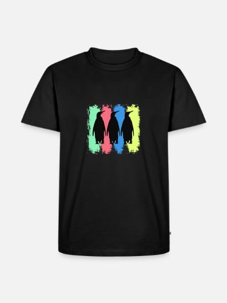 Penguin seabird South Pole - Men's Premium Organic T-Shirt - black