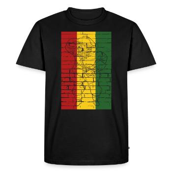 Retro Santa Claus Art Christmas Gift - Men's Premium Organic T-Shirt - black - Front - Nico (187cm)