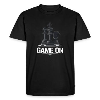 Échecs Joueur d'échecs cadeau d'échecs - T-shirt Premium bio Homme - noir - Devant - Nico (187cm)