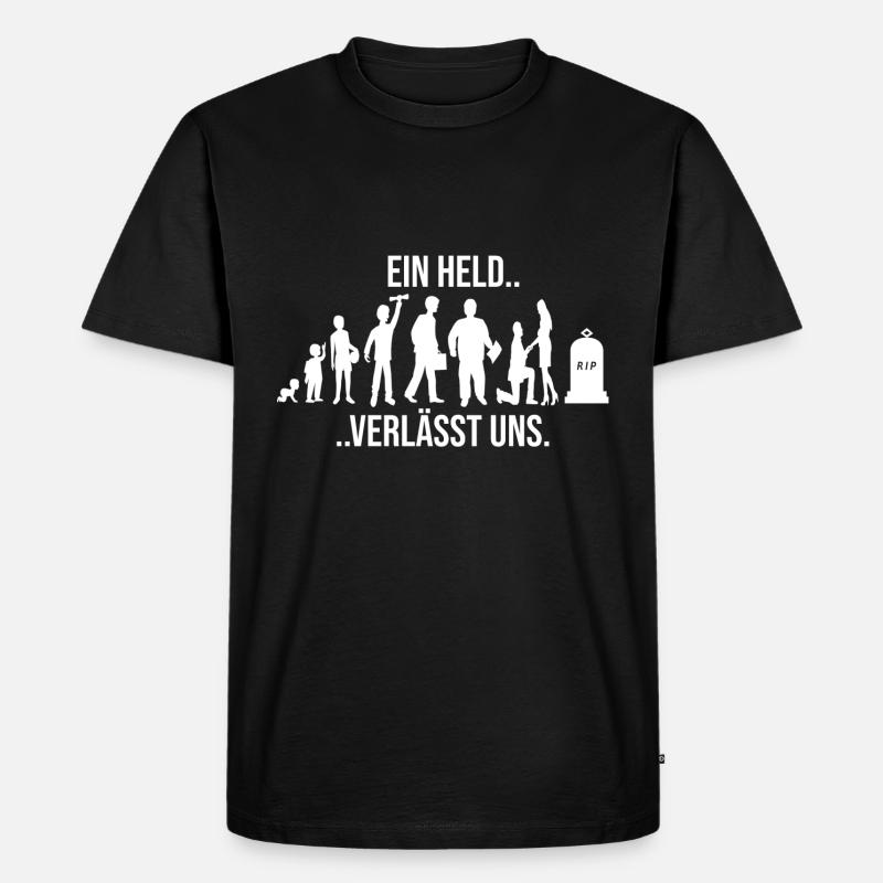 junggesellenabschied - Ein Held verlässt uns - Männer Premium Bio T-Shirt - Schwarz