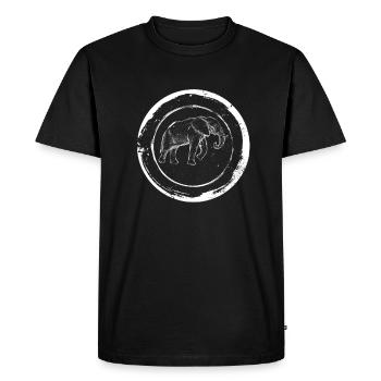 Cadeau animal d'éléphant - T-shirt Premium bio Homme - noir - Devant - Nico (187cm)