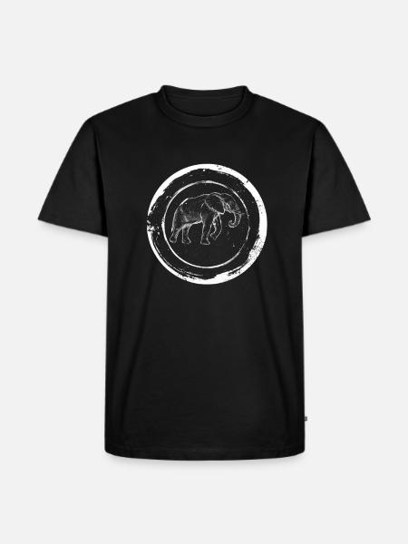 Elefant Kunst Tiergeschenk - Männer Premium Bio T-Shirt - Schwarz