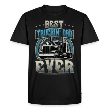 Truck Driver Dad Father Father's Day - Men's Premium Organic T-Shirt - black - Front - Nico (187cm)