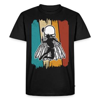 Badminton - Men's Premium Organic T-Shirt - black - Front - Nico (187cm)