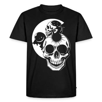 Horror Skull Skull Art Skull Gothic Heavy Metal - Men's Premium Organic T-Shirt - black - Front - Nico (187cm)