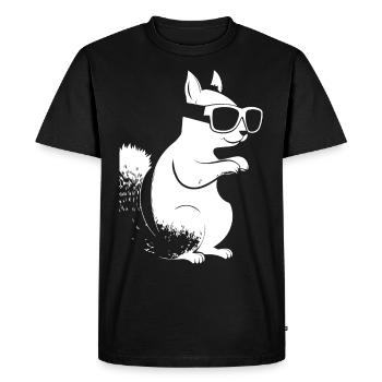 Funny Squirrel Wearing Sunglasses Squirrels - Men's Premium Organic T-Shirt - black - Front - Nico (187cm)
