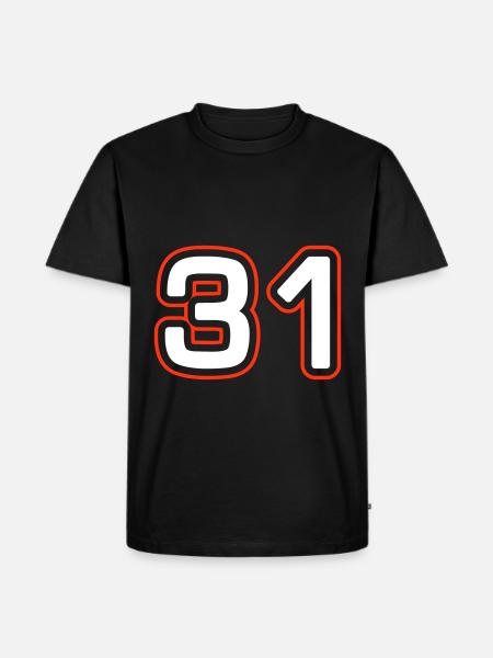 31 Zahl symbol - Männer Premium Bio T-Shirt - Schwarz