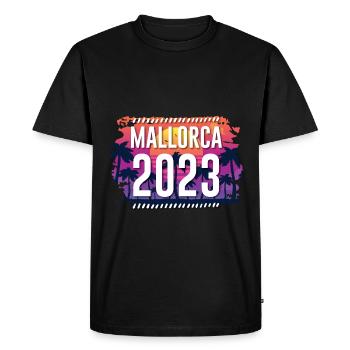 Mallorca 2023 - Men's Premium Organic T-Shirt - black - Front - Nico (187cm)