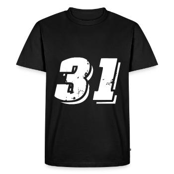 31 Symbole numérique - T-shirt Premium bio Homme - noir - Devant - Nico (187cm)